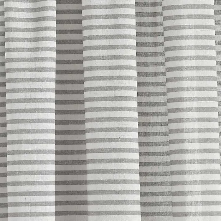 Kirklands Home Curtains & Drapes|Gray Striped Tassel Curtain Panel Set, 84 in.