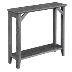 Kirklands Home Console Tables|Tapered Legs Rustic Console Table Gray