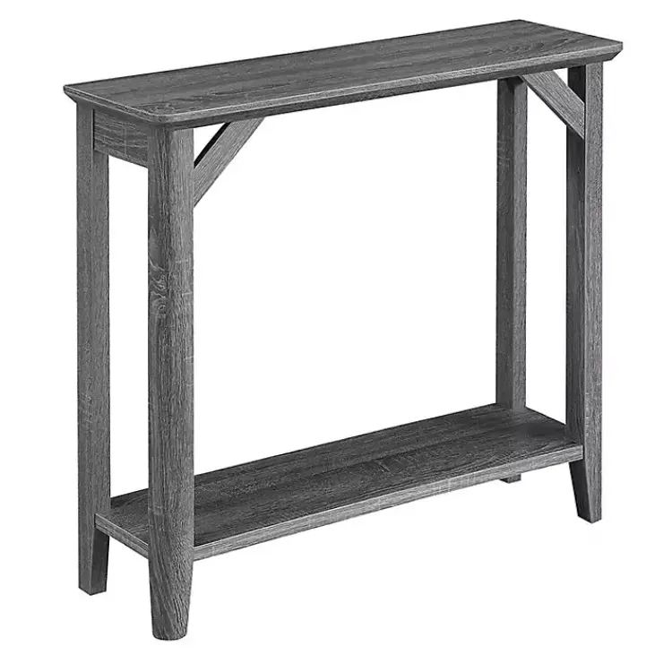 Kirklands Home Console Tables|Tapered Legs Rustic Console Table Gray