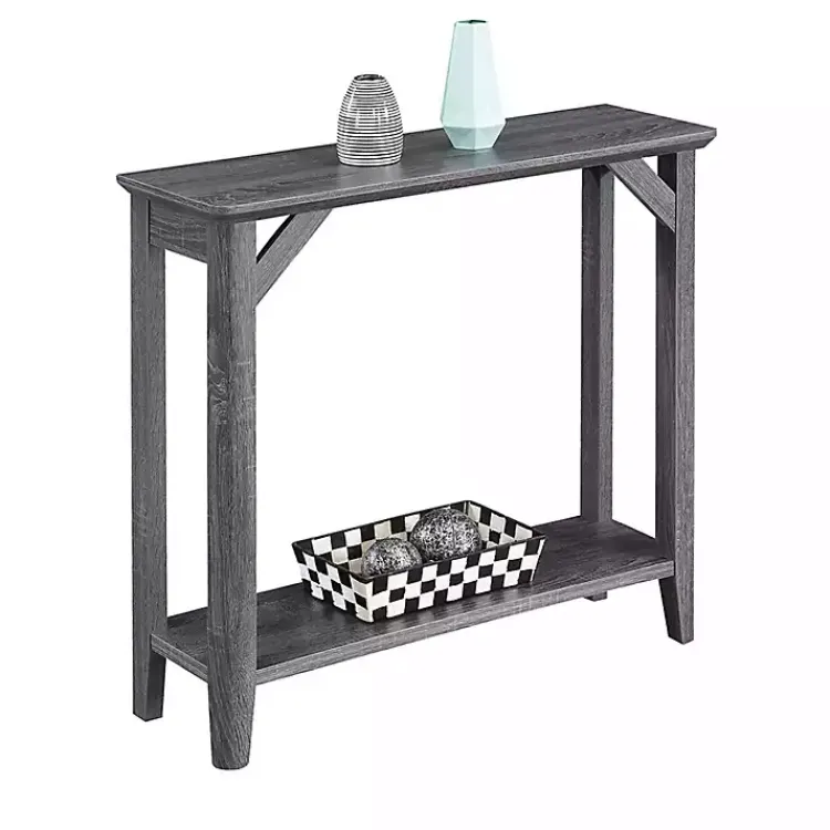 Kirklands Home Console Tables|Tapered Legs Rustic Console Table Gray