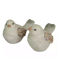 Kirklands Home Garden Statues|Textured Bird Statues, Set of 2 Gray