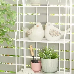 Kirklands Home Garden Statues|Textured Bird Statues, Set of 2 Gray