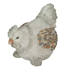 Kirklands Home Garden Statues|Textured Chicken Statue Gray