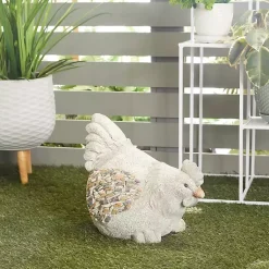 Kirklands Home Garden Statues|Textured Chicken Statue Gray