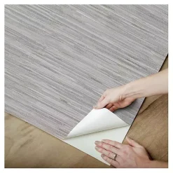 Kirklands Home Wall Murals & Wallpaper|Textured Grassweave Peel & Stick Wallpaper Gray