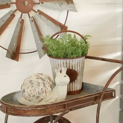 Kirklands Home Garden Statues|Textured Snail Statue Gray