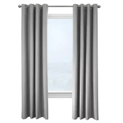 Kirklands Home Curtains & Drapes|Thatched Blackout Curtain Panel, 95 in. Gray