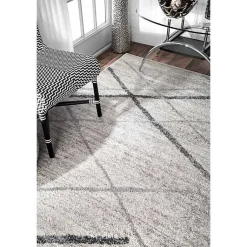 Kirklands Home Area Rugs|Gray Thigpen Diamond Area Rug, 5x8