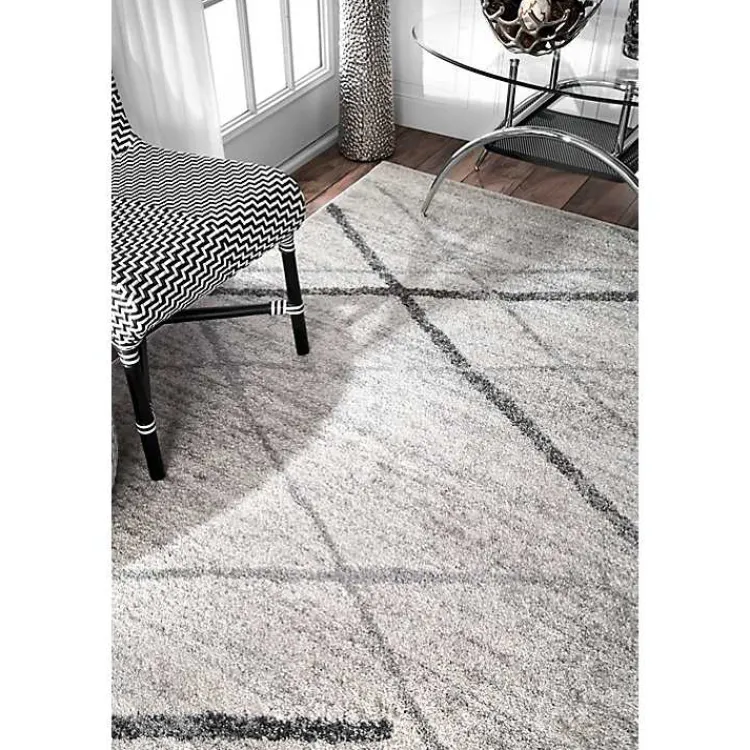 Kirklands Home Area Rugs|Gray Thigpen Diamond Area Rug, 5x8
