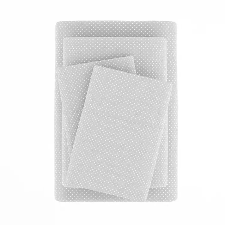 Kirklands Home Bed Sheets|Tiny Hearts 3-pc. Twin Sheet Set Gray