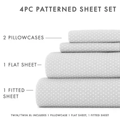 Kirklands Home Bed Sheets|Tiny Hearts 3-pc. Twin Sheet Set Gray