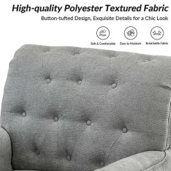 Kirklands Home Accent Chairs|Tufted Britt Accent Chair Gray