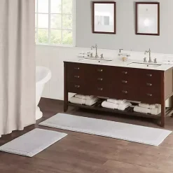 Kirklands Home Bathroom Rugs|Tufted Reversible Bath Mat, 34 in. Gray