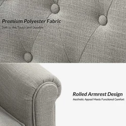 Kirklands Home Accent Chairs|Tufted Swivel Armchair Gray