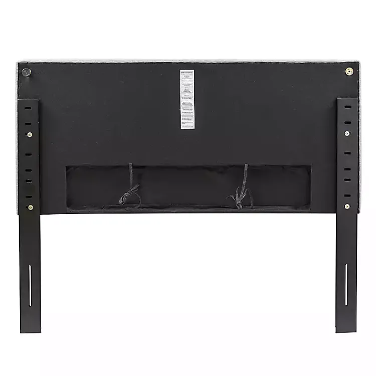Kirklands Home Beds & Headboards|Tufted Upholstered Adjustable Queen Headboard Gray
