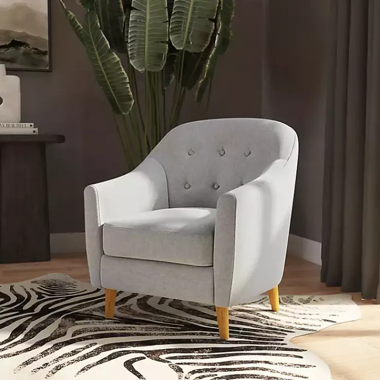 Kirklands Home Accent Chairs|Tufted Woven Accent Chair Gray