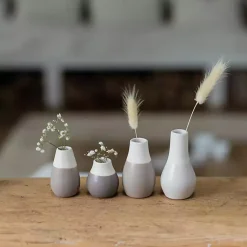 Two-Toned Mini Vases, Set of 4 Vases