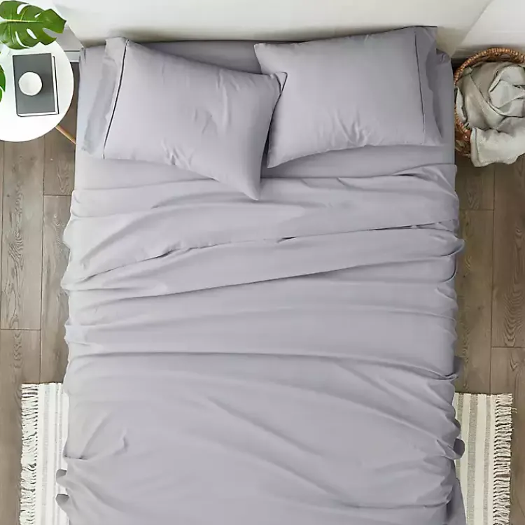 Kirklands Home Bed Sheets|Ultra Soft 4-pc. King Sheet Set Gray