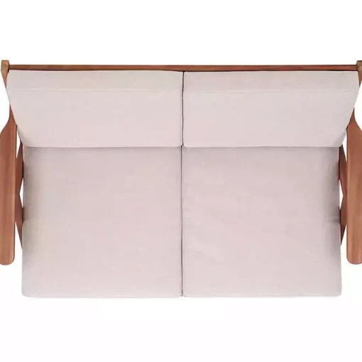 Kirklands Home Outdoor Seating|Upholstered Acacia Wood Outdoor Loveseat Gray