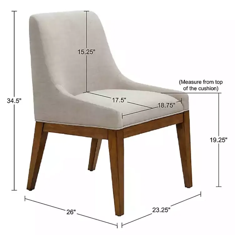 Kirklands Home Dining Chairs|Upholstered Armless Dining Chairs, Set of 2 Gray
