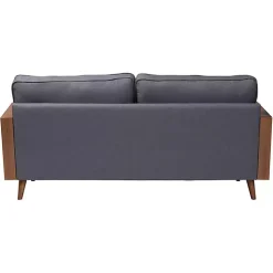 Kirklands Home Sofas & Loveseats|Upholstered Harley Walnut Sofa Gray