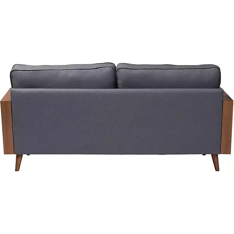 Kirklands Home Sofas & Loveseats|Upholstered Harley Walnut Sofa Gray