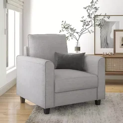Kirklands Home Accent Chairs|Upholstered Jorden Accent Chair Gray