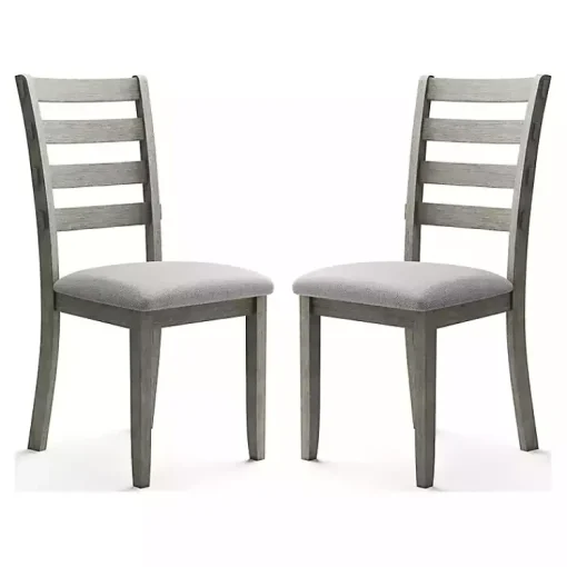 Kirklands Home Dining Chairs|Upholstered Lucas Dining Chairs, Set of 2 Gray