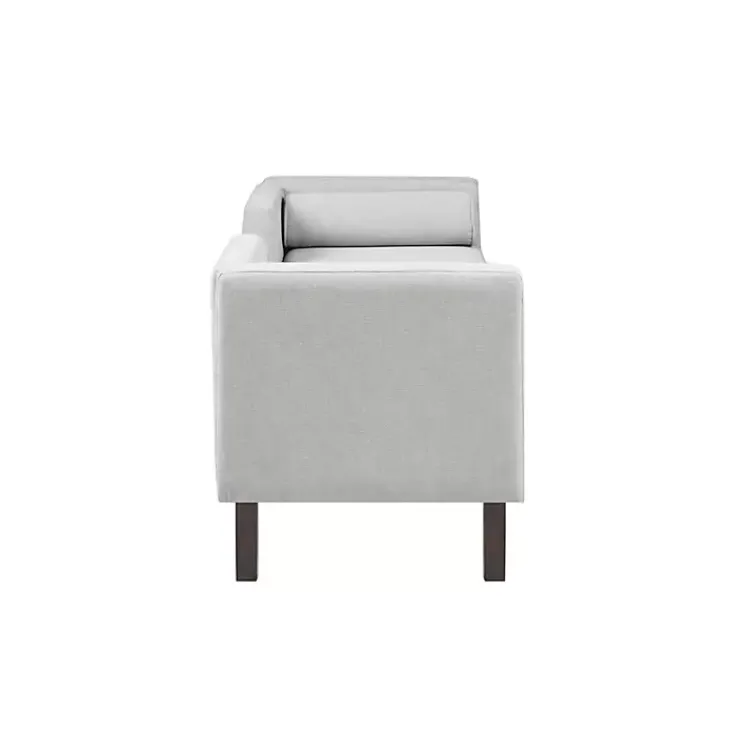 Kirklands Home Benches & Ottomans|Upholstered Modern Split Back Bench Gray