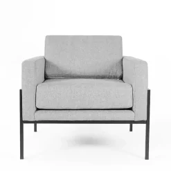 Kirklands Home Accent Chairs|Upholstered Square Accent Chair Gray