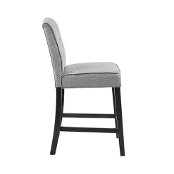 Kirklands Home Bar Stools & Counter Height Stools|Upholstered Tufted Button Back Counter Stool Gray