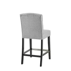 Kirklands Home Bar Stools & Counter Height Stools|Upholstered Tufted Button Back Counter Stool Gray