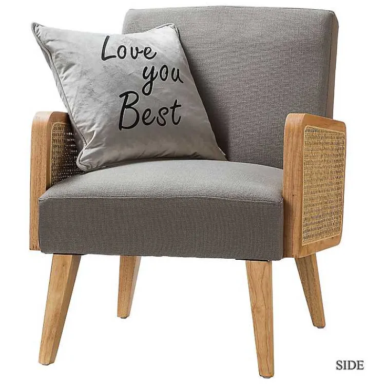 Kirklands Home Accent Chairs|Upholstered Velvet Accent Chair Gray