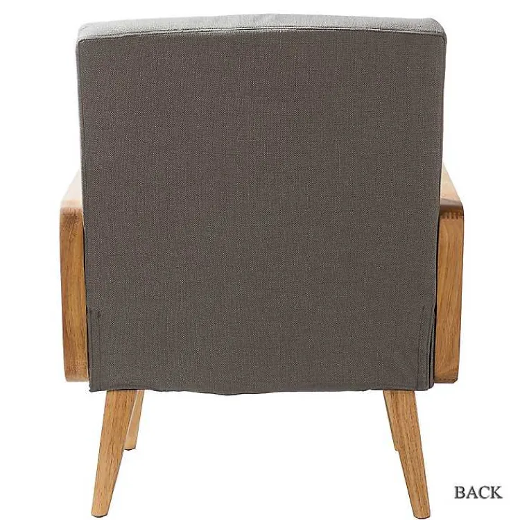 Kirklands Home Accent Chairs|Upholstered Velvet Accent Chair Gray