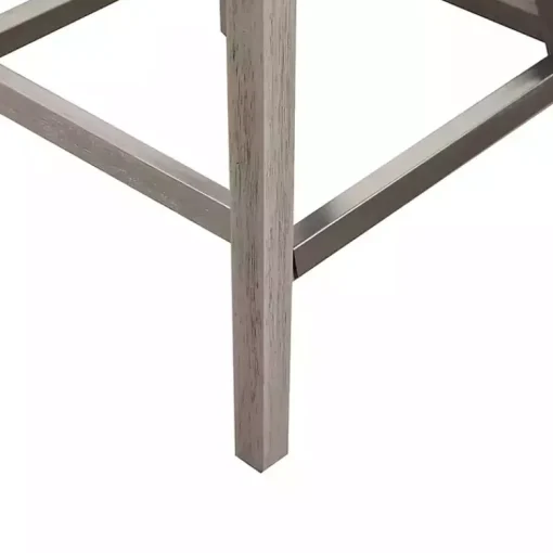 Kirklands Home Bar Stools & Counter Height Stools|Upholstered Wood Swivel Counter Stool Gray