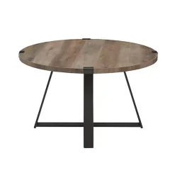 Kirklands Home Coffee Tables|Urban Rustic Round Coffee Table Gray