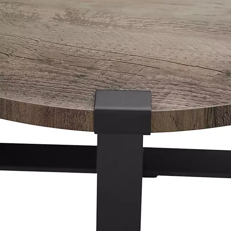 Kirklands Home Coffee Tables|Urban Rustic Round Coffee Table Gray