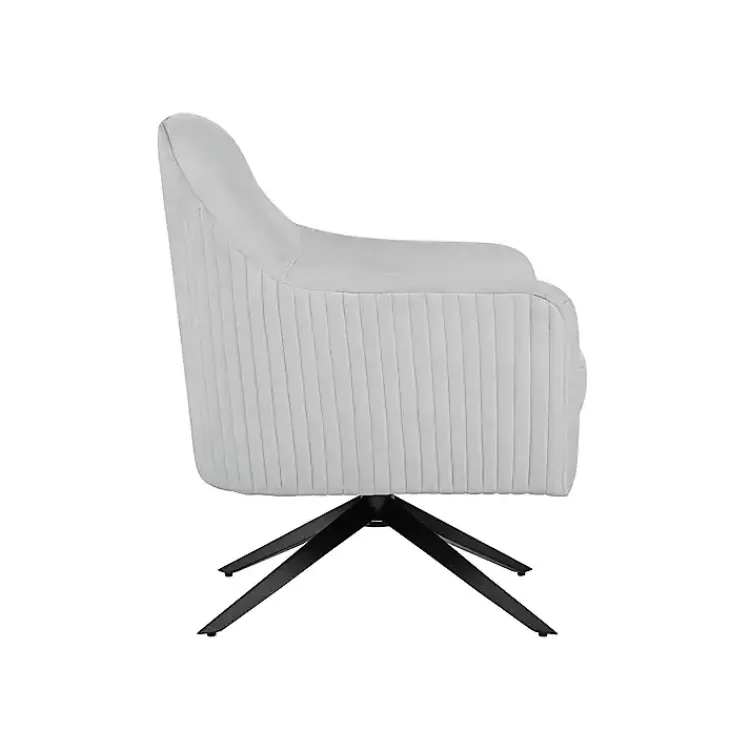 Kirklands Home Accent Chairs|Velvet Swivel Accent Chair Gray