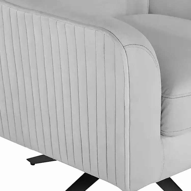 Kirklands Home Accent Chairs|Velvet Swivel Accent Chair Gray