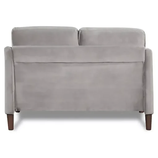 Kirklands Home Sofas & Loveseats|Velvet Upholstered Modern Loveseat Gray