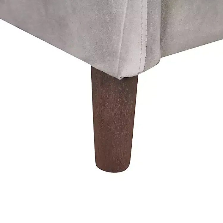 Kirklands Home Sofas & Loveseats|Velvet Upholstered Modern Loveseat Gray