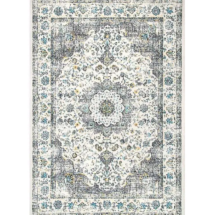 Kirklands Home Area Rugs|Gray Verona Medallion Area Rug, 5x7