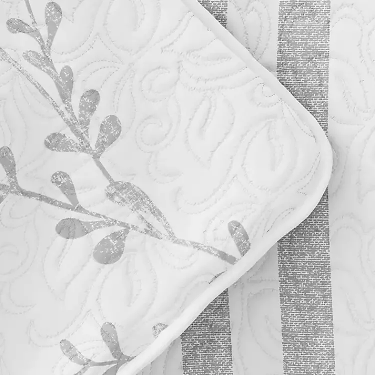 Kirklands Home Quilts|Gray Vines Reversible 2-pc. Twin Quilt Set
