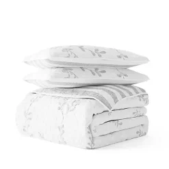 Kirklands Home Quilts|Gray Vines Reversible 3-pc. King Quilt Set