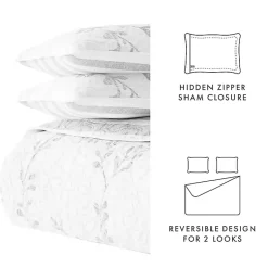 Kirklands Home Quilts|Gray Vines Reversible 3-pc. King Quilt Set