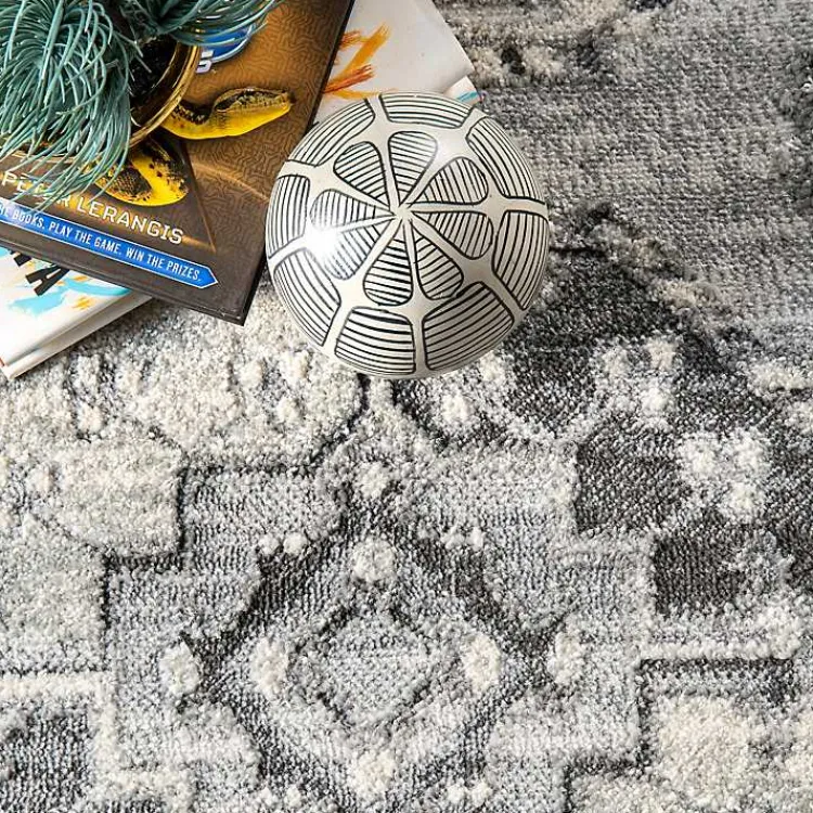 Kirklands Home Area Rugs|Vintage Circular Patterns Area Rug, 5x7 Gray
