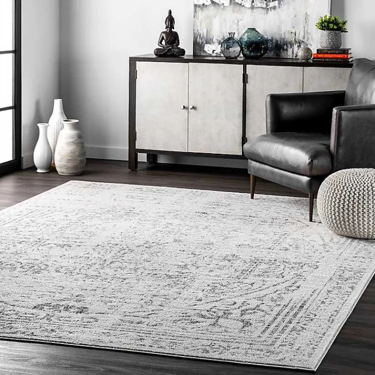 Kirklands Home Area Rugs|Gray Vintage Distressed Area Rug, 10x14