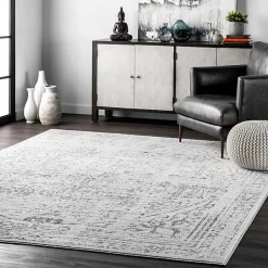 Kirklands Home Area Rugs|Gray Vintage Distressed Area Rug, 12x18