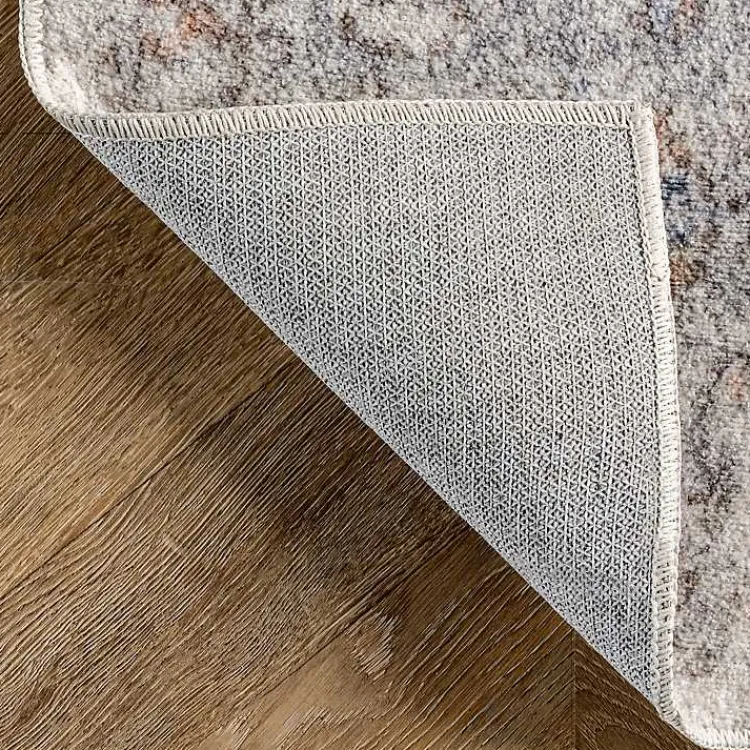 Kirklands Home Area Rugs|Vintage Floral Washable Area Rug, 8x10 Gray