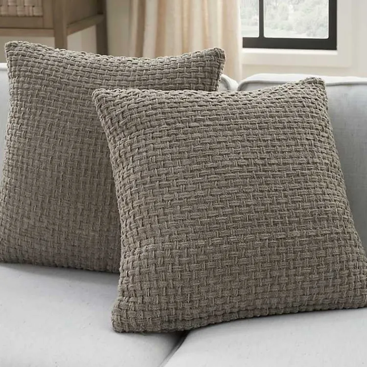 Discount Waffle Knit Chenille Throw Pillows, Set of 2 Pillows